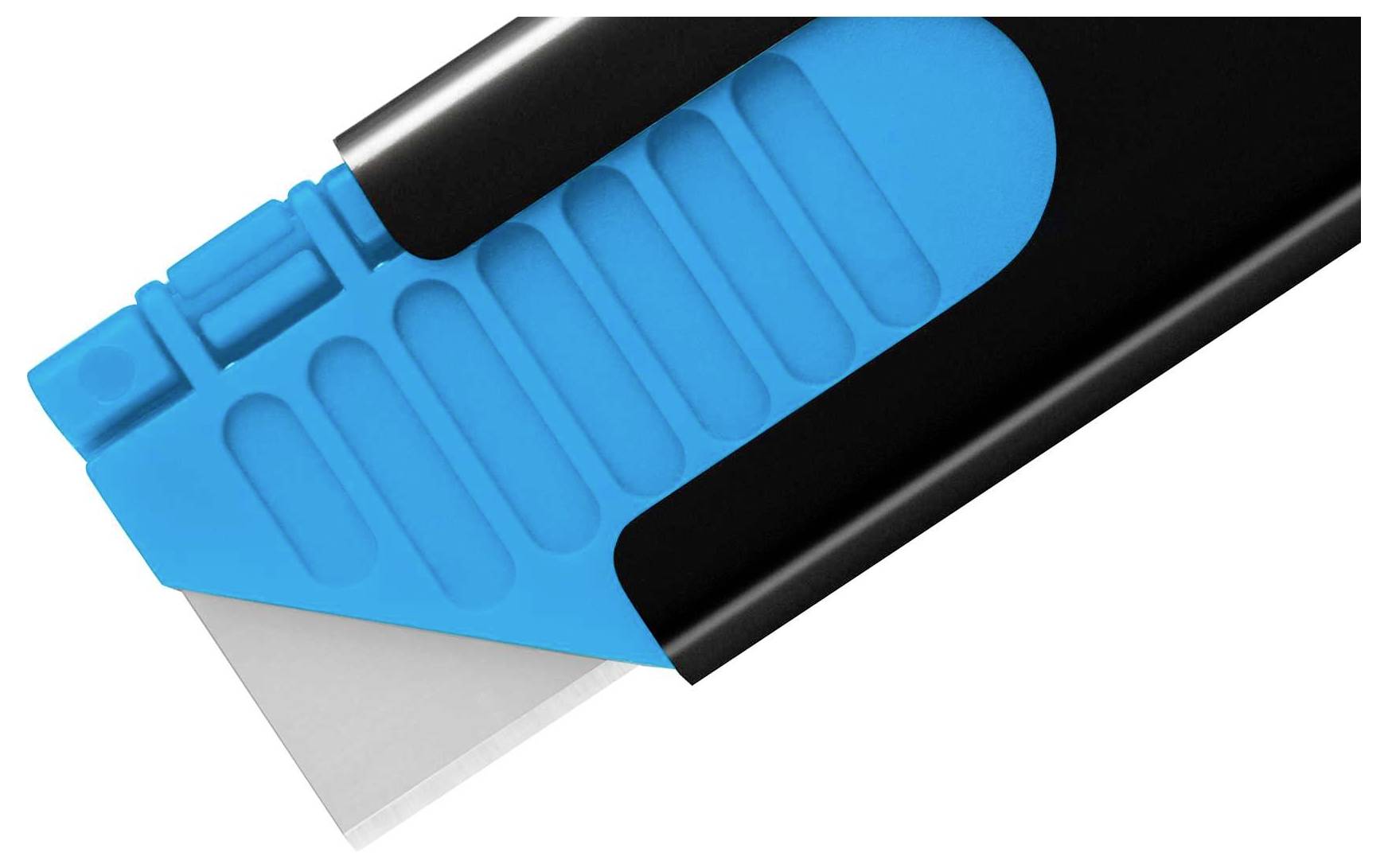 'Blaues Cutter-Messer mit eingelegter silberner Klinge, Gravur 