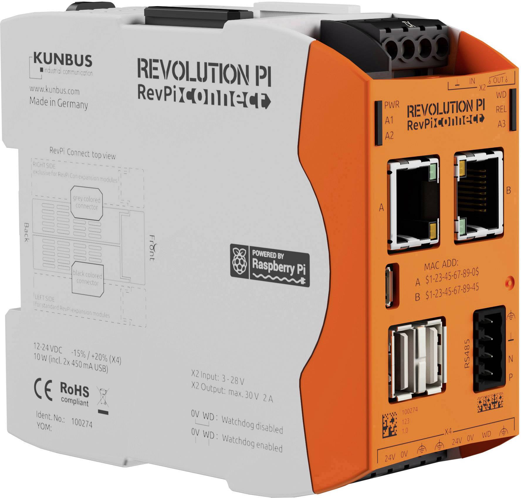 Kunbus RevPi Connect PR100274 SPS-Erweiterungsmodul 24V