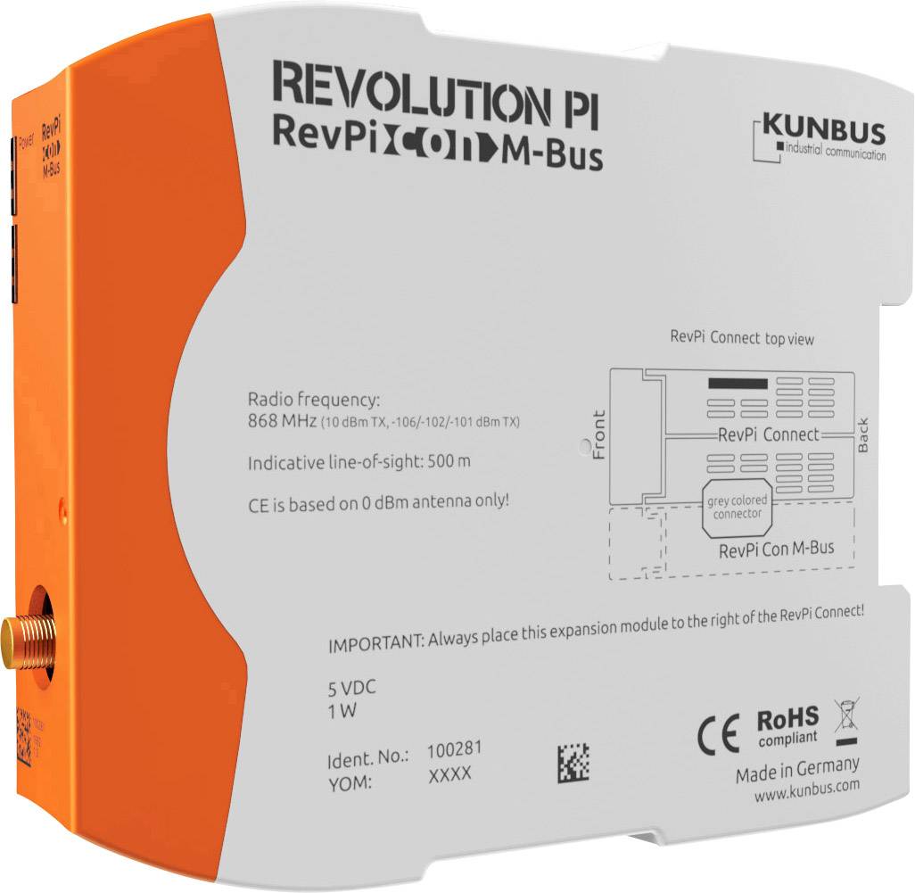Revolution Pi by Kunbus PR100281 RevPi Con MBUS Busmodul 1St.