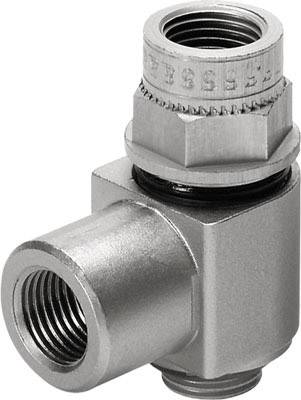 Ein Winkel-Fitting aus Metall mit Innengewinde, häufig in Sanitärinstallationen verwendet. Er hat eine 90-Grad-Biegung.