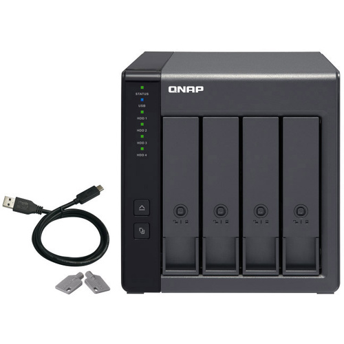 QNAP TR-004 Boîtier pour disque dur SATA 2.5 pouces, 3.5 pouces USB-C®