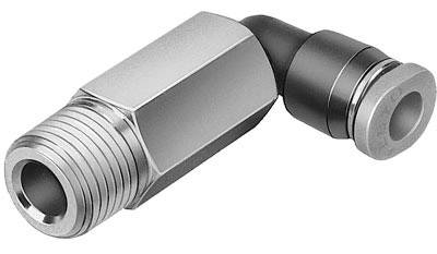 Metalladapter mit einem geraden und einem abgewinkelten Ende, geeignet für Rohrverbindungen in hydraulischen Systemen.