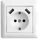 LEDmaxx 106648 1fach Unterputz-Steckdose mit USB, erhöhter Berührungsschutz Weiß LEDmaxx 106648 1fach Unterputz-Steckdose mit USB, erhöhter Berührungsschutz Weiß