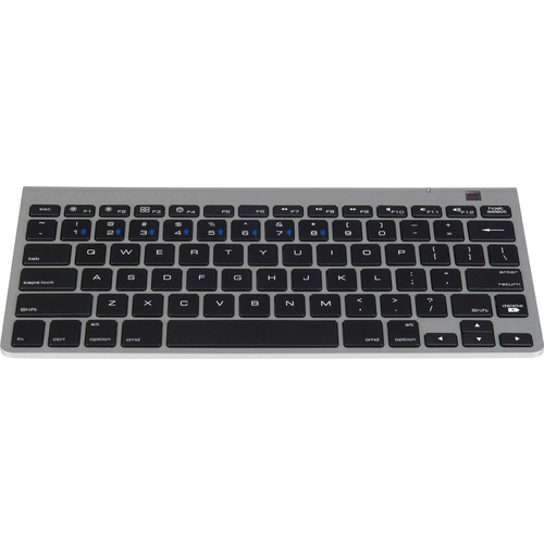BakkerElkhuizen M-board 870 Bluetooth-Tastatur Französisch, AZERTY Silber-Schwarz Ergonomisch, Mult