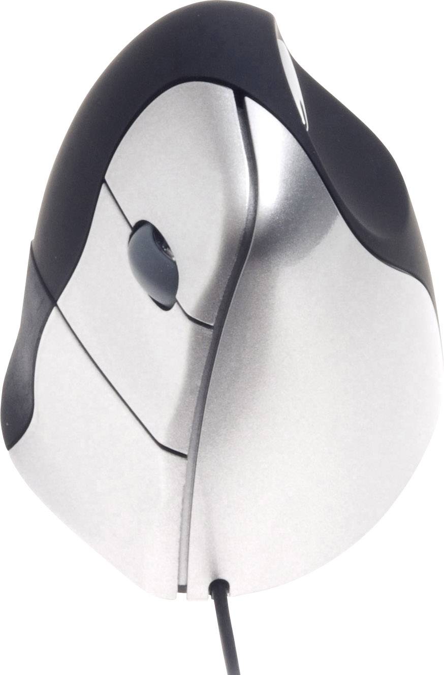 BakkerElkhuizen Evoluent 3 Ergonomische Maus USB Optisch Schwarz, Silber 5 Tasten 800 dpi, 1300 dpi, 1800 dpi, 2600 dpi