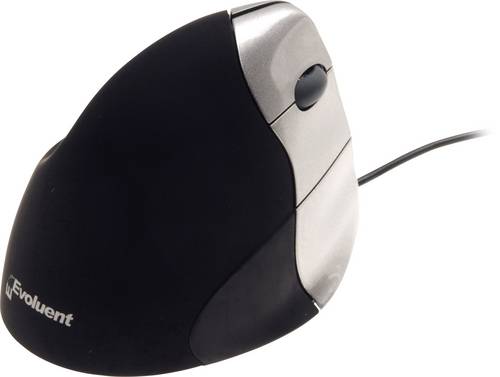 BakkerElkhuizen Evoluent 3 Kabelgebunden Ergonomische Maus Optisch Ergonomisch Schwarz, Silber