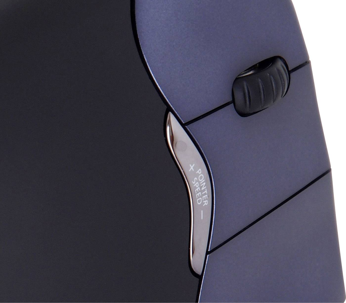 BakkerElkhuizen Evoluent 4 Ergonomische Maus Funk Optisch Schwarz, Blau 6 Tasten 2600 dpi Ergonomisch