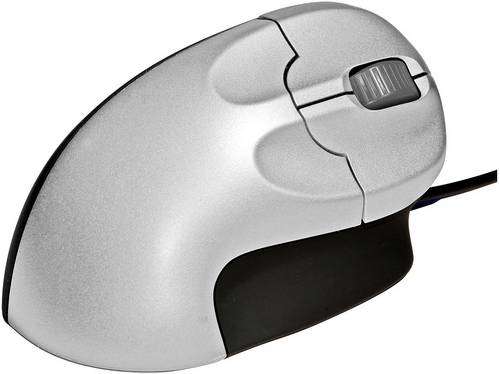 BakkerElkhuizen GripMouse Kabelgebunden Ergonomische Maus Optisch Ergonomisch, Extragroße Tasten Si