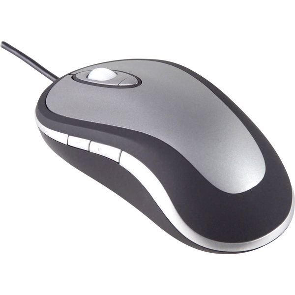 BakkerElkhuizen Design Mouse USB-Maus Laser Silber-Schwarz