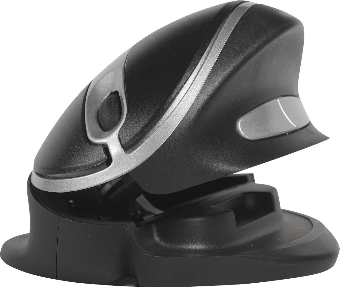 BakkerElkhuizen Oyster Maus USB Optisch Schwarz 5 Tasten 1200 dpi Ergonomisch