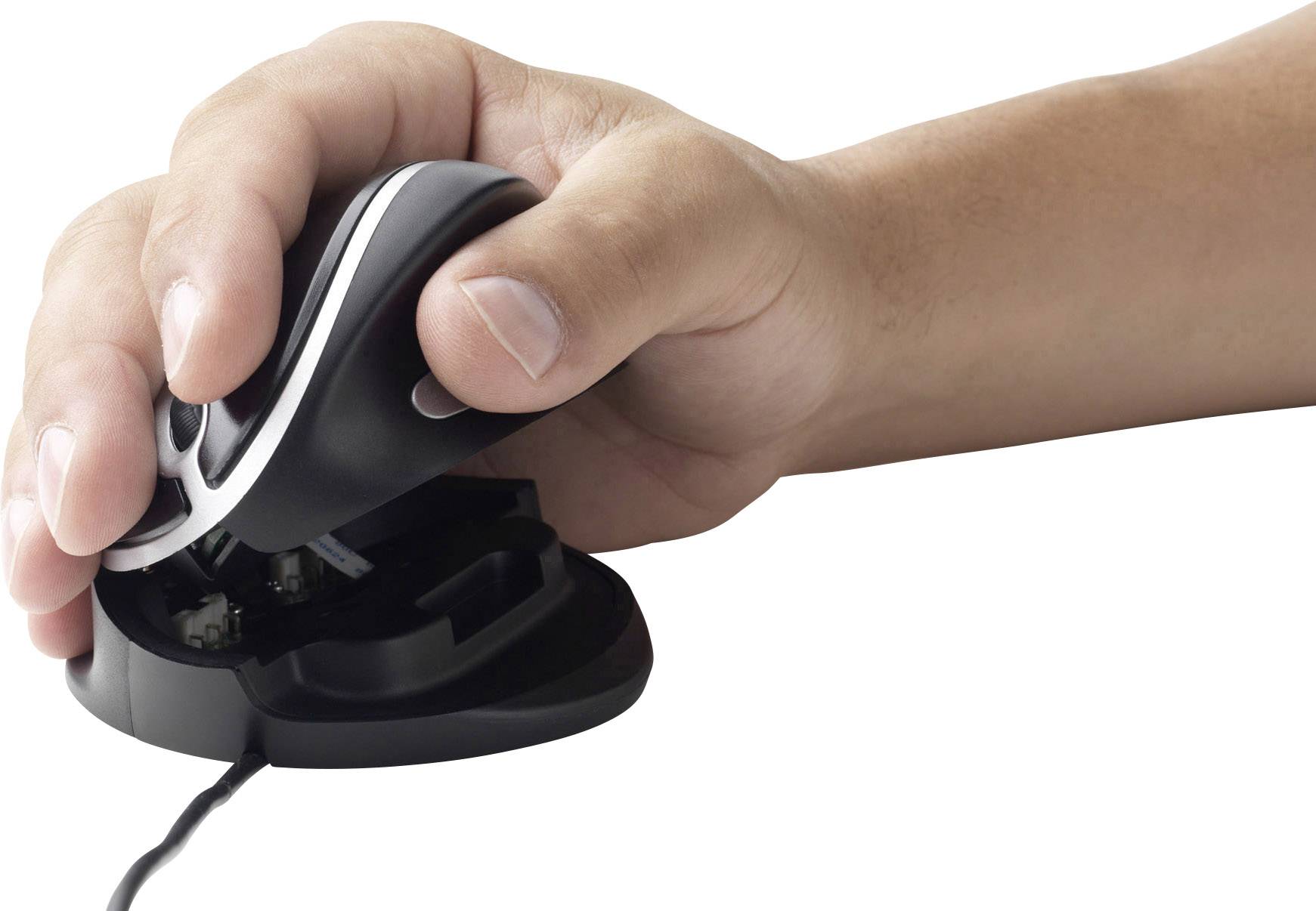 BakkerElkhuizen Oyster Maus USB Optisch Schwarz 5 Tasten 1200 dpi Ergonomisch