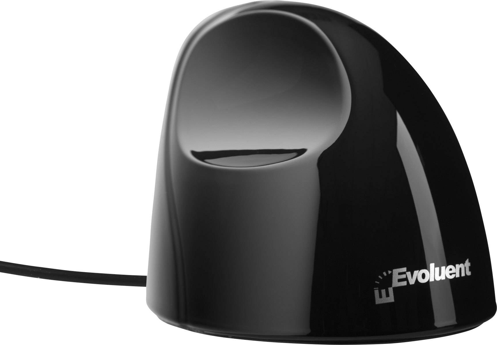 BakkerElkhuizen Evoluent Standard Ergonomische Maus USB Optisch Schwarz, Silber 3 Tasten 1200 dpi Ergonomisch
