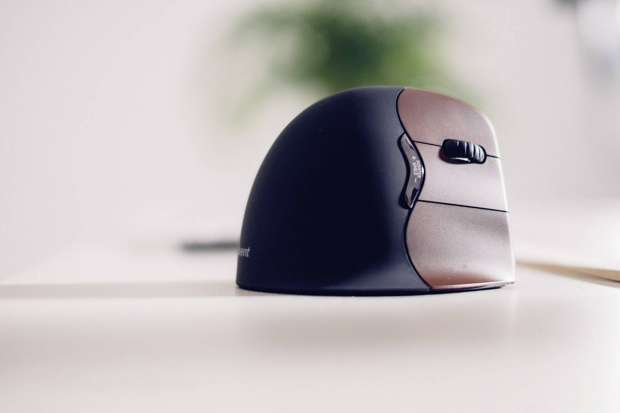 BakkerElkhuizen Evoluent 4 Small Ergonomische Maus Funk Optisch Braun 6 Tasten 2600 dpi Ergonomisch