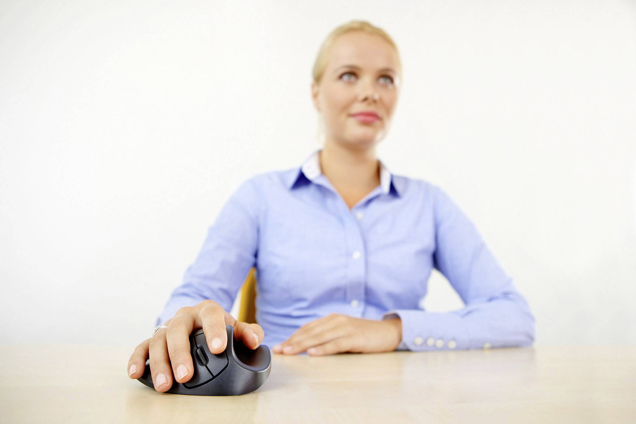 BakkerElkhuizen HandShoeMouse L Ergonomische Maus Funk BlueTrack Schwarz 3 Tasten 1500 dpi Ergonomisch