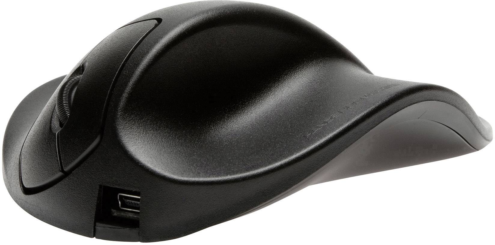 BakkerElkhuizen HandShoeMouse S Maus USB BlueTrack Schwarz 3 Tasten 1500 dpi Ergonomisch