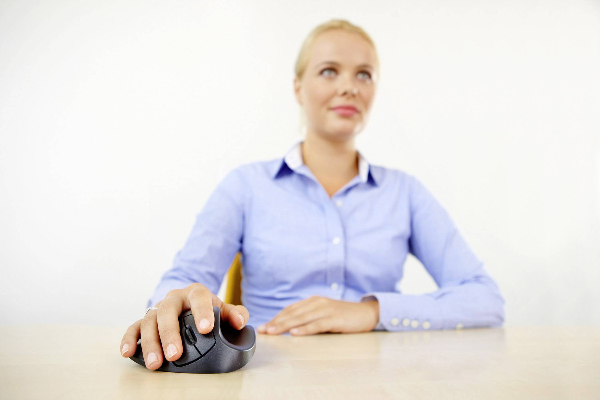 BakkerElkhuizen HandShoeMouse S Maus Funk BlueTrack Schwarz 3 Tasten 1500 dpi Ergonomisch