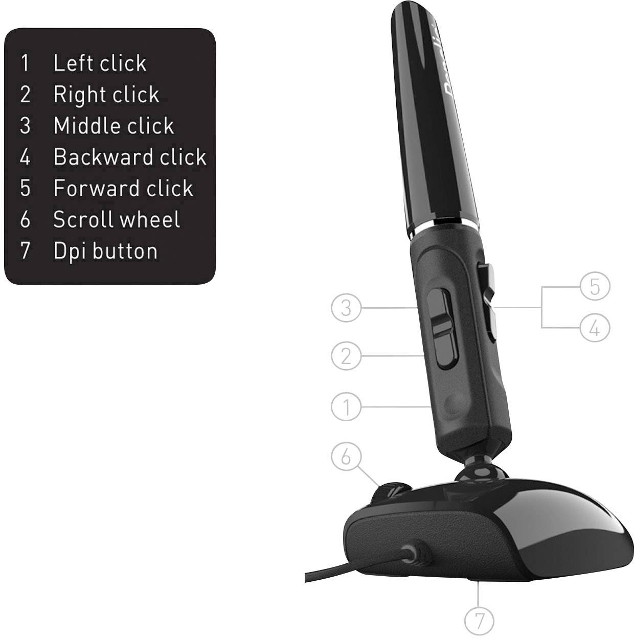 BakkerElkhuizen PenClic USB Stiftmaus Optisch Ergonomisch Schwarz