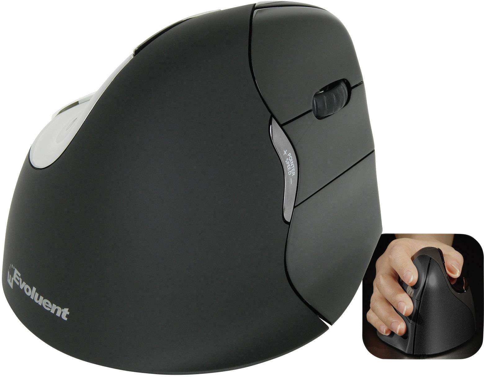 BakkerElkhuizen Evoluent 4 Maus Bluetooth® Optisch Schwarz 6 Tasten 2600 dpi