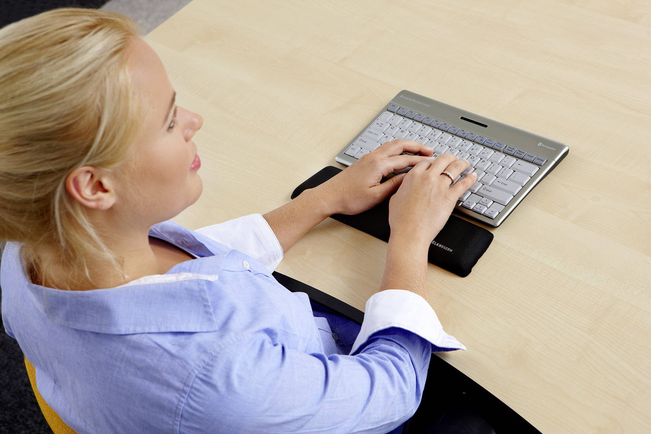 BakkerElkhuizen Trapezium Wrist Rest Compact Handballenauflage Ergonomisch Schwarz