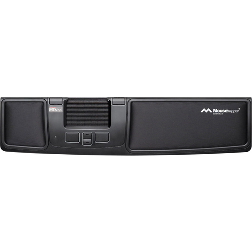 BakkerElkhuizen Mousetrapper Advance 2.0 USB Maus Ergonomisch, Integriertes Touchpad, Maustasten Schwarz