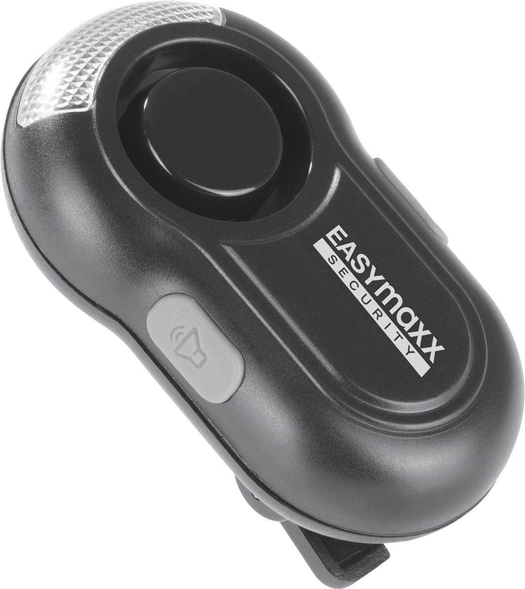 Easymaxx Taschenalarm mit Clip Schwarz 0403