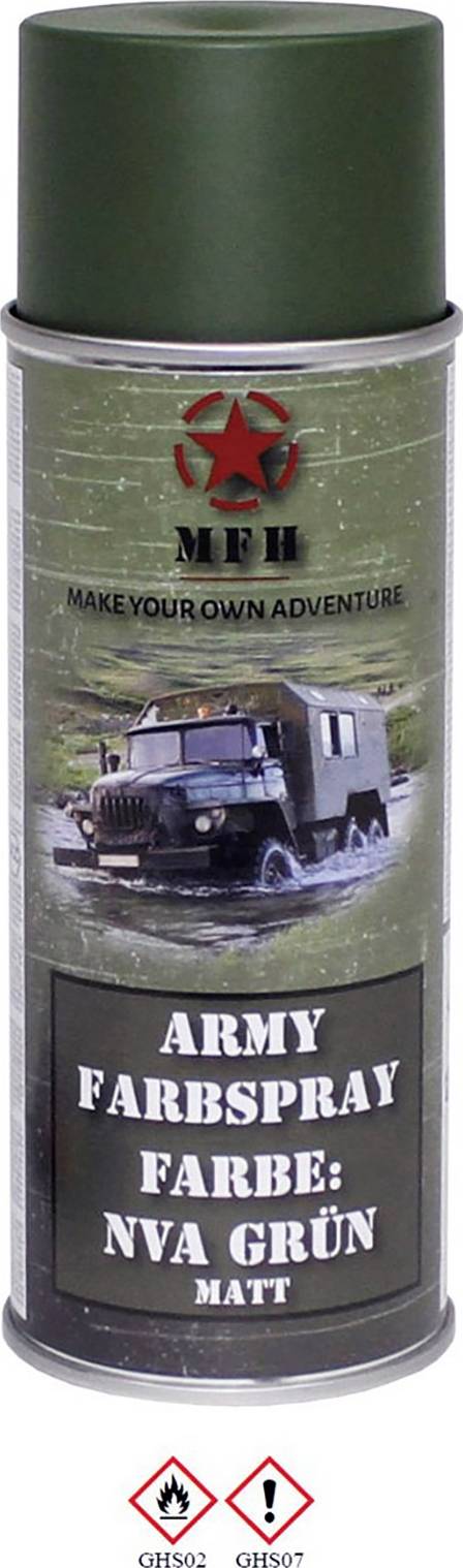 MFH - Military & Adventure 40343 Farbspray NVA GRÜN matt RAL 6003 400ml NVA-Olivgrün (seidenmatt) 1 St. (B x H) 6.5cm x 20cm