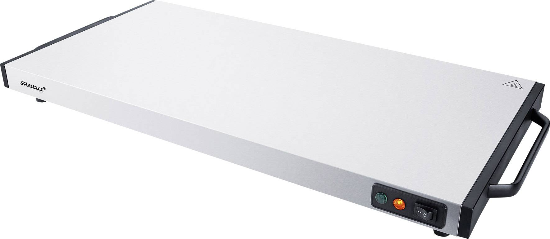 Steba WP 130 50.23.00 Warmhalteplatte Edelstahl, Schwarz