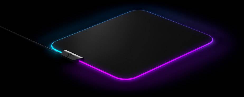 Steelseries QcK Prism Cloth Medium Gaming-Mauspad Beleuchtet Schwarz, RGB