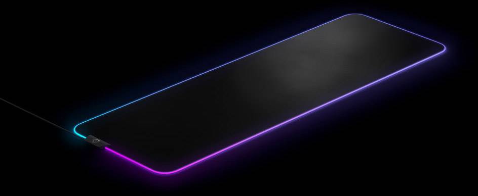 Steelseries QcK Prism Cloth XL Gaming-Mauspad Beleuchtet Schwarz, RGB