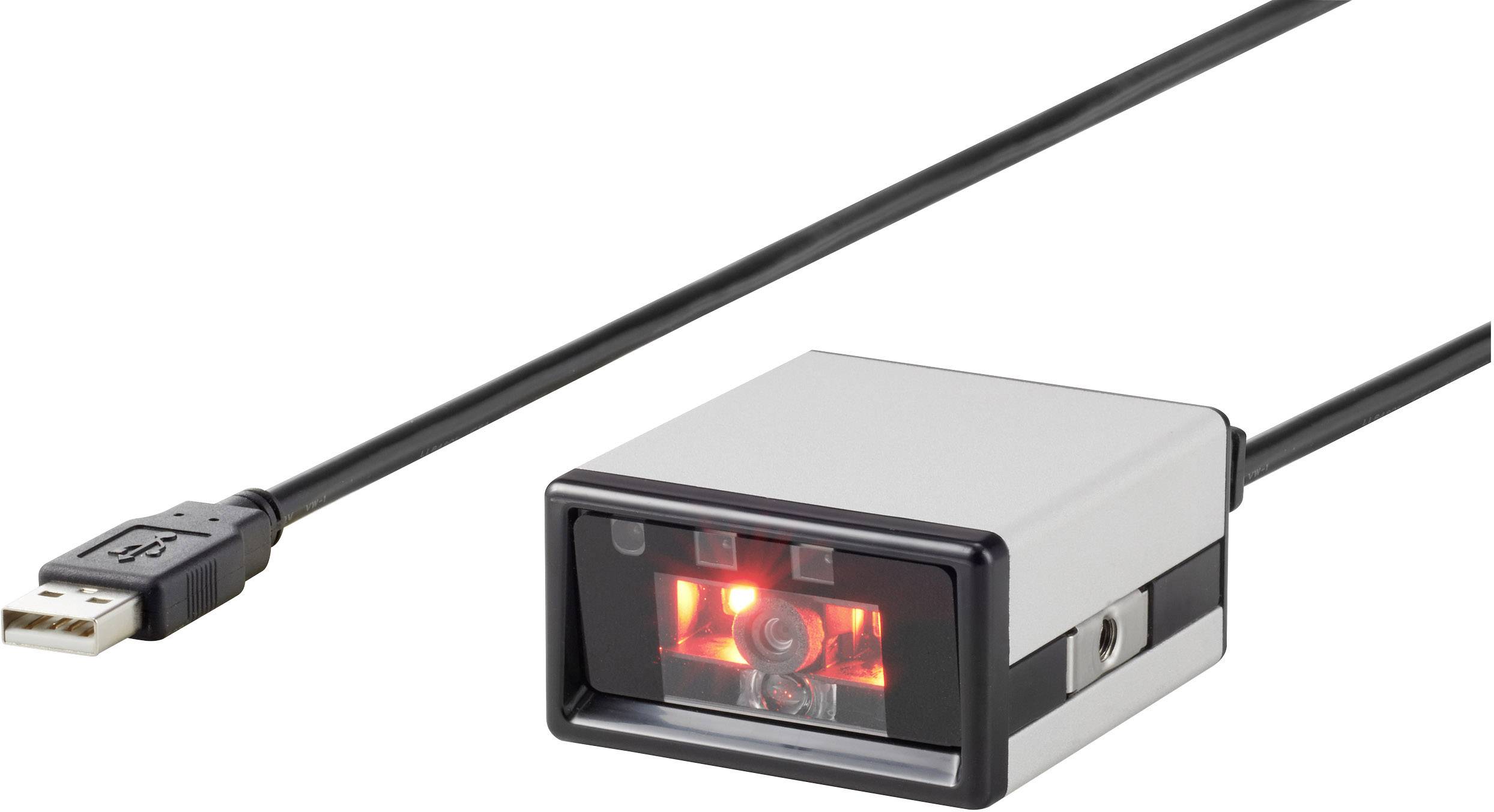 Renkforce FS5022J 2D Barcode-Scanner Kabelgebunden 2D Imager Silber, Schwarz Desktop-Scanner