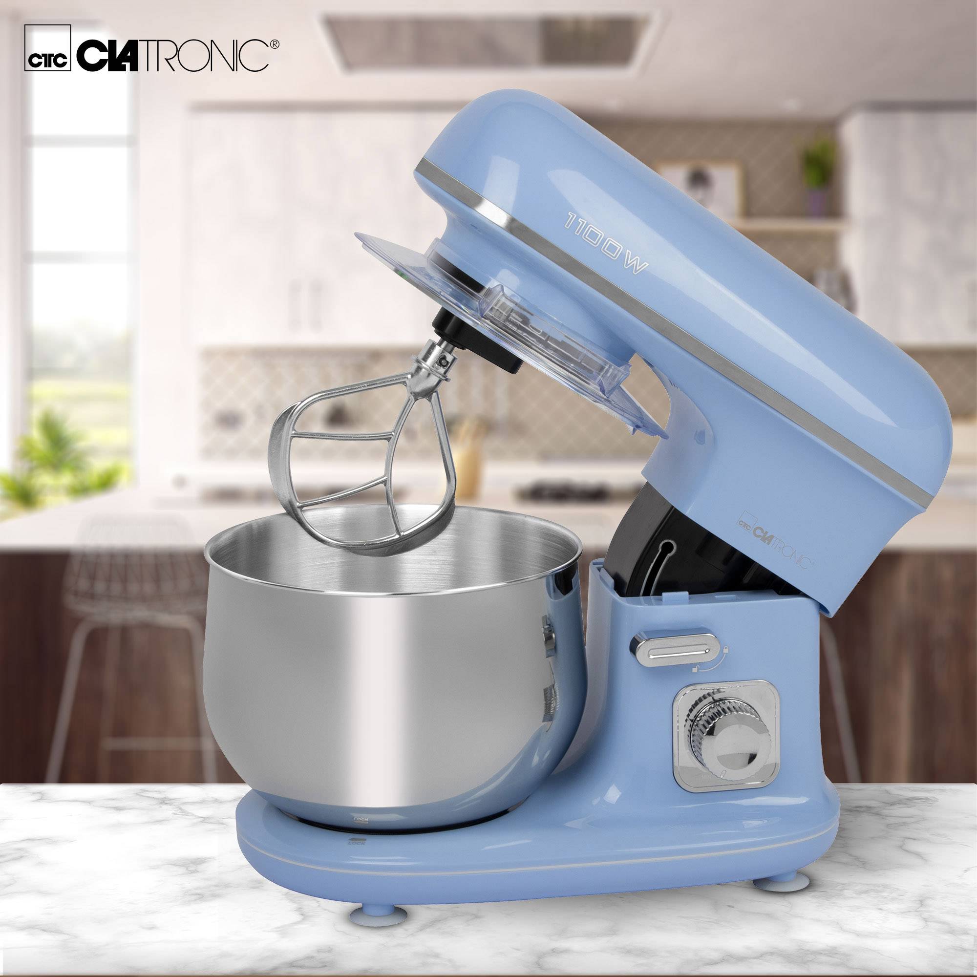 Clatronic KM 3711 Knetmaschine 1100W Blau
