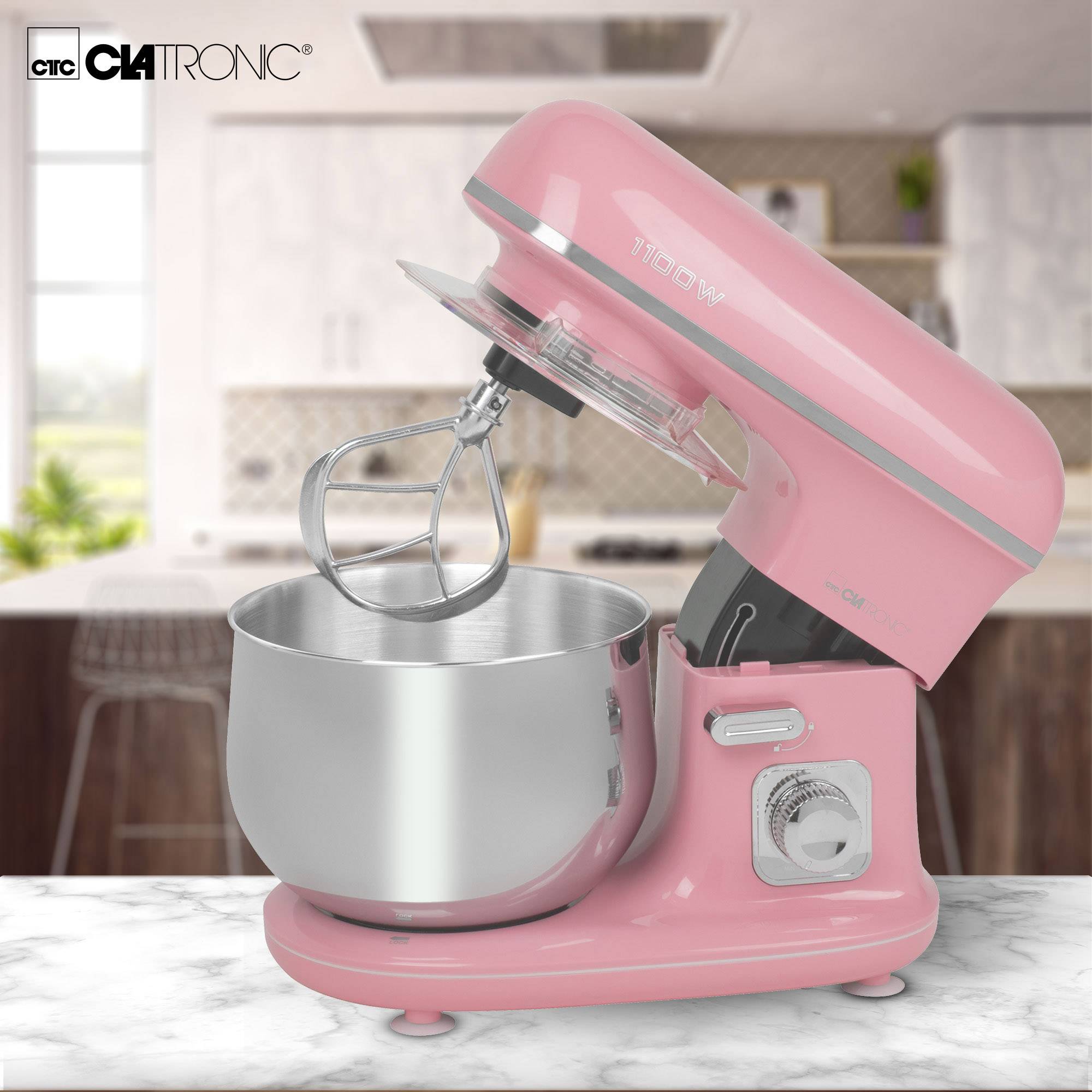 Clatronic KM 3711 Knetmaschine 1100W Pink