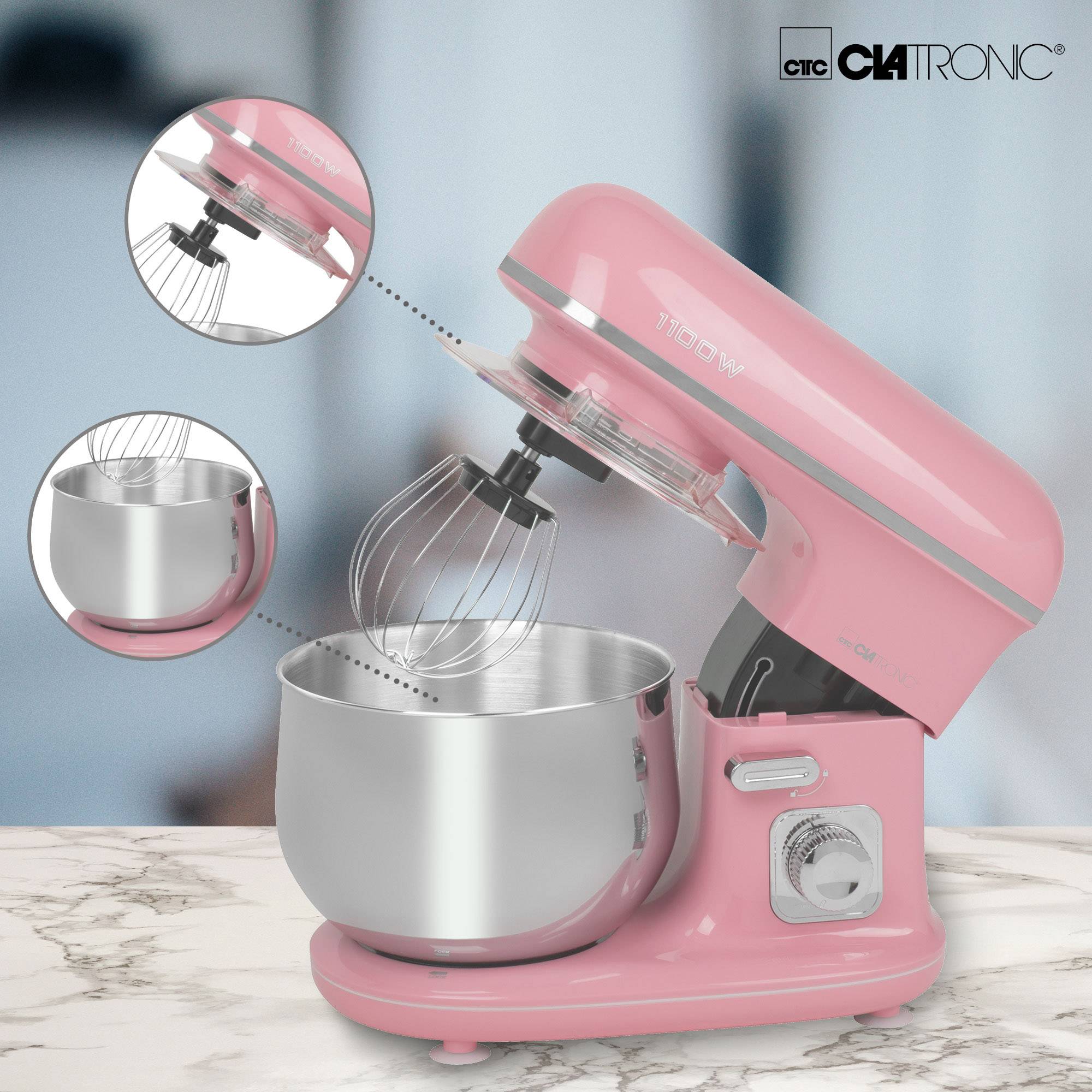 Clatronic KM 3711 Knetmaschine 1100W Pink