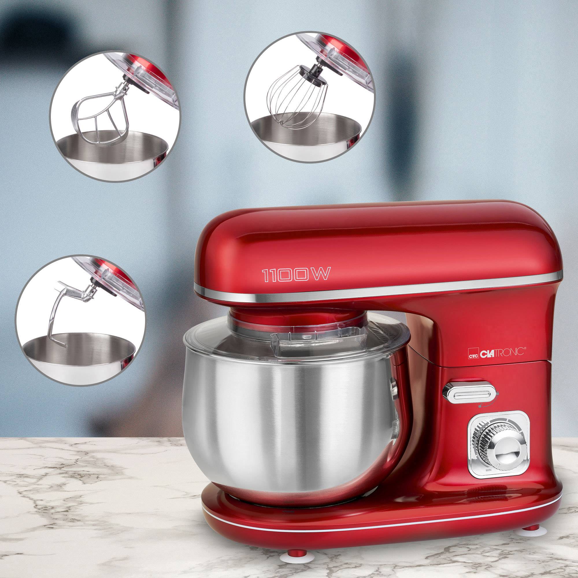 Clatronic KM 3712 Knetmaschine 1100 W Rot