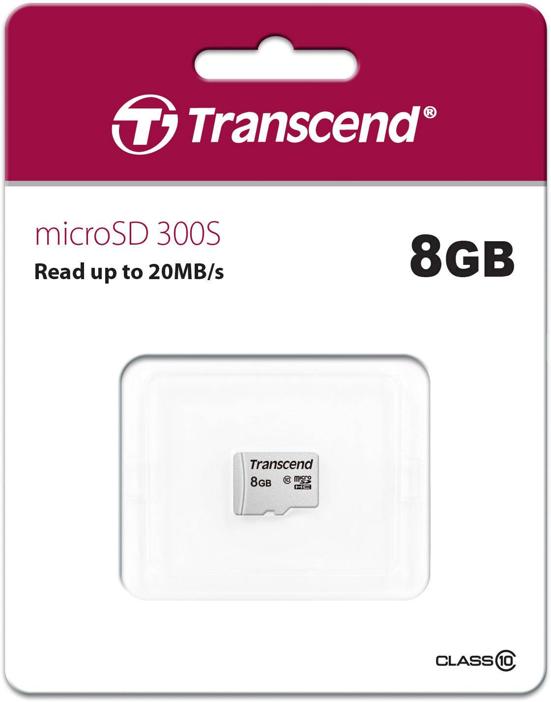 Transcend Premium 300S microSDHC-Karte 8GB Class 10
