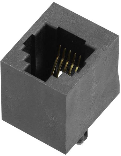 Encitech RJJU-66-1406-E1V-088 RJ12 Steckverbinder 3251-0024-06 Buchse, Einbau vertikal Polzahl 6P6C Schwarz