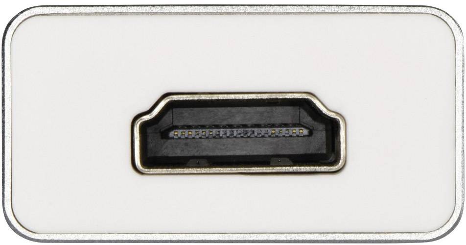 Hama 00135756 USB / HDMI Adapter [1x USB-C® Stecker - 1x HDMI-Buchse, USB 3.2 Gen 2 Buchse A (USB 3.1), USB-C® Buchse] Silber