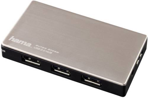 Hama 4 Port USB 3.2 Gen 1-Hub Silber