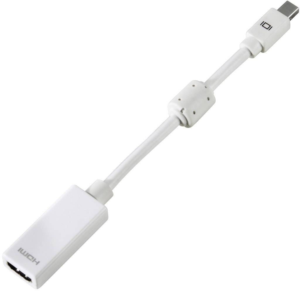 Hama 00053246 DisplayPort / HDMI Adapter [1x Mini-DisplayPort Stecker - 1x HDMI-Buchse] Weiß