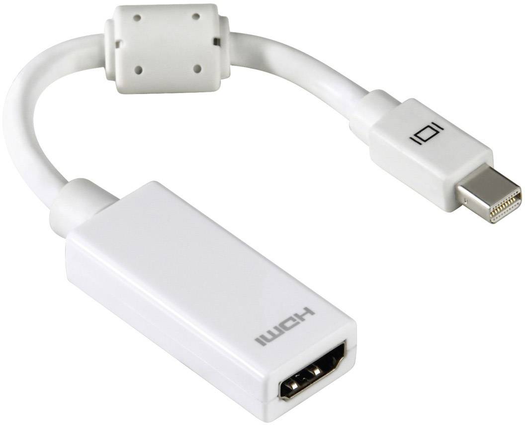 Hama 00053246 DisplayPort / HDMI Adapter [1x Mini-DisplayPort Stecker - 1x HDMI-Buchse] Weiß