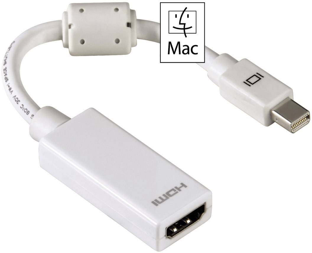 Hama 00053246 DisplayPort / HDMI Adapter [1x Mini-DisplayPort Stecker - 1x HDMI-Buchse] Weiß