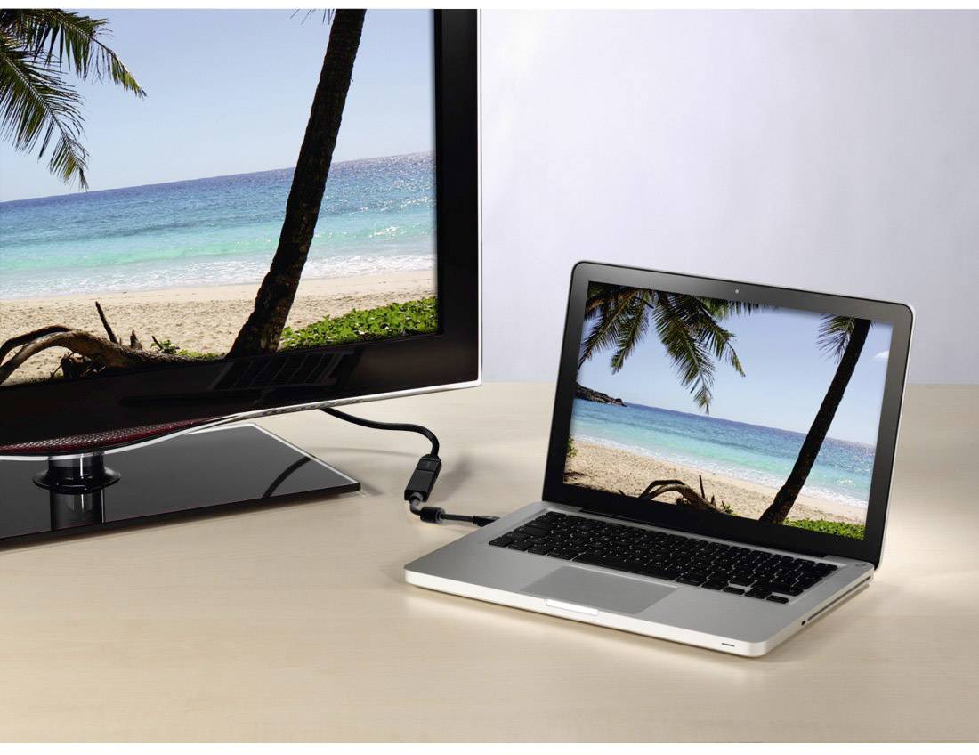 Hama 00053768 DisplayPort / HDMI Adapter [1x Mini-DisplayPort Stecker - 1x HDMI-Buchse] Schwarz