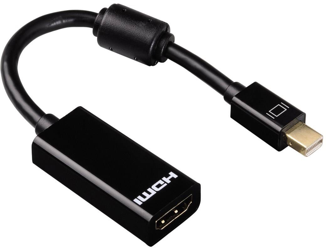 Hama 00053768 DisplayPort / HDMI Adapter [1x Mini-DisplayPort Stecker - 1x HDMI-Buchse] Schwarz