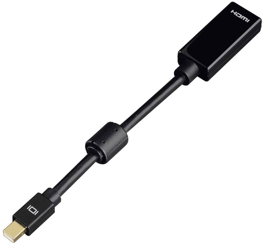 Hama 00053768 DisplayPort / HDMI Adapter [1x Mini-DisplayPort Stecker - 1x HDMI-Buchse] Schwarz