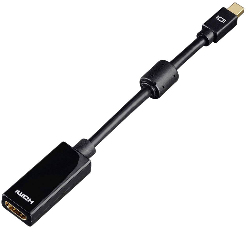 Hama 00053768 DisplayPort / HDMI Adapter [1x Mini-DisplayPort Stecker - 1x HDMI-Buchse] Schwarz