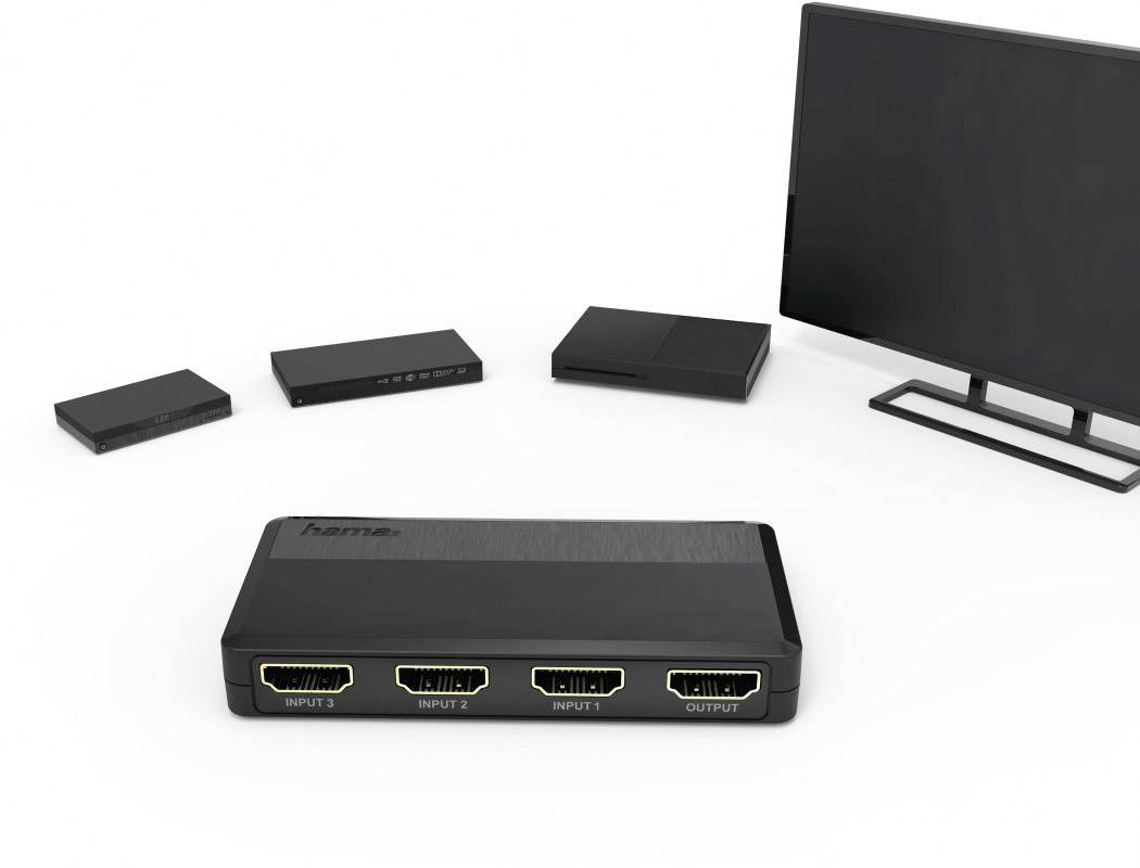 Hama 3 Port HDMI-Switch 1920 x 1080 Pixel