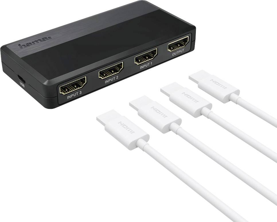 Hama 3 Port HDMI-Switch 1920 x 1080 Pixel