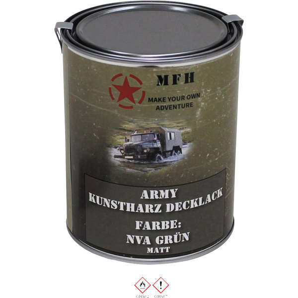 MFH 40358 Farbdose Army NVA grün NVA-Olivgrün (seidenmatt) 1l
