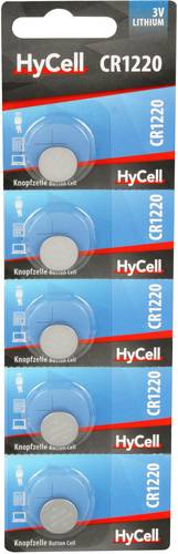 HyCell CR1220 Knopfzelle CR 1220 Lithium 3V 5St.