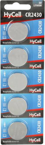 HyCell CR2430 Knopfzelle CR 2430 Lithium 300 mAh 3V 5St.
